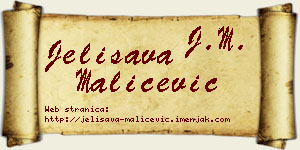 Jelisava Maličević vizit kartica